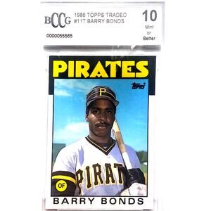 1986 Tops Traded #11T Barry Bonds NM10 or better